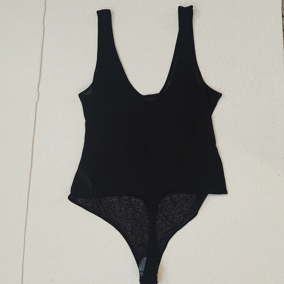 NWOT Free People Intimately Black Sheer Thong Bodysuit - Picture 4 of 4